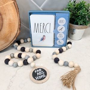 Rae Dunn MERCI Bird Note Card Sticker Set